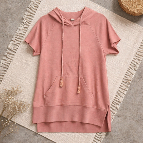 Kori Tops - 0169 NWT KORI Size Small Light Pink Hoodie